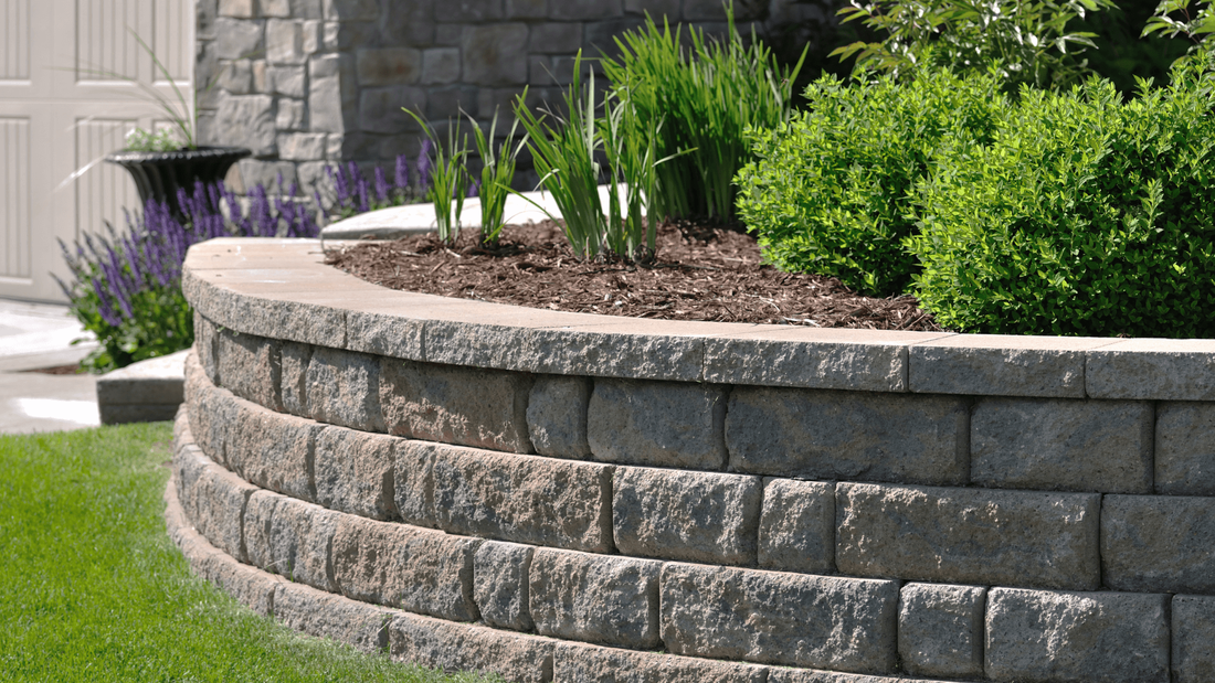 Retaining wall for flower bed